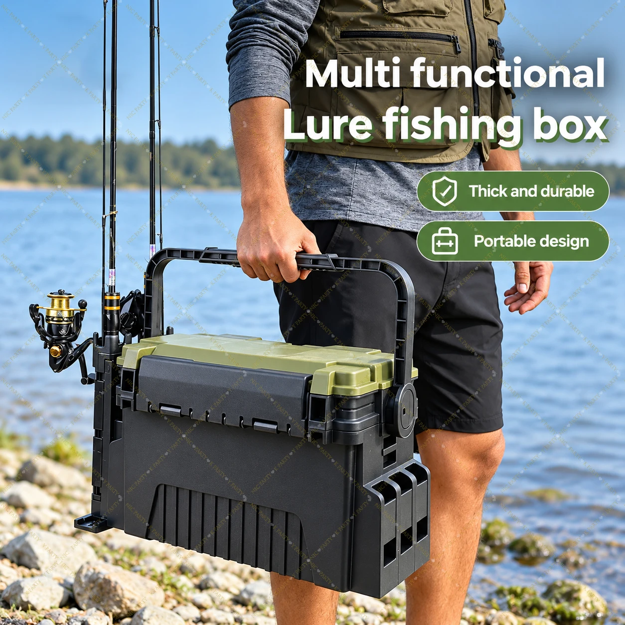 Fishing Kayak Crate - Scatola da pesca di grande capacità,