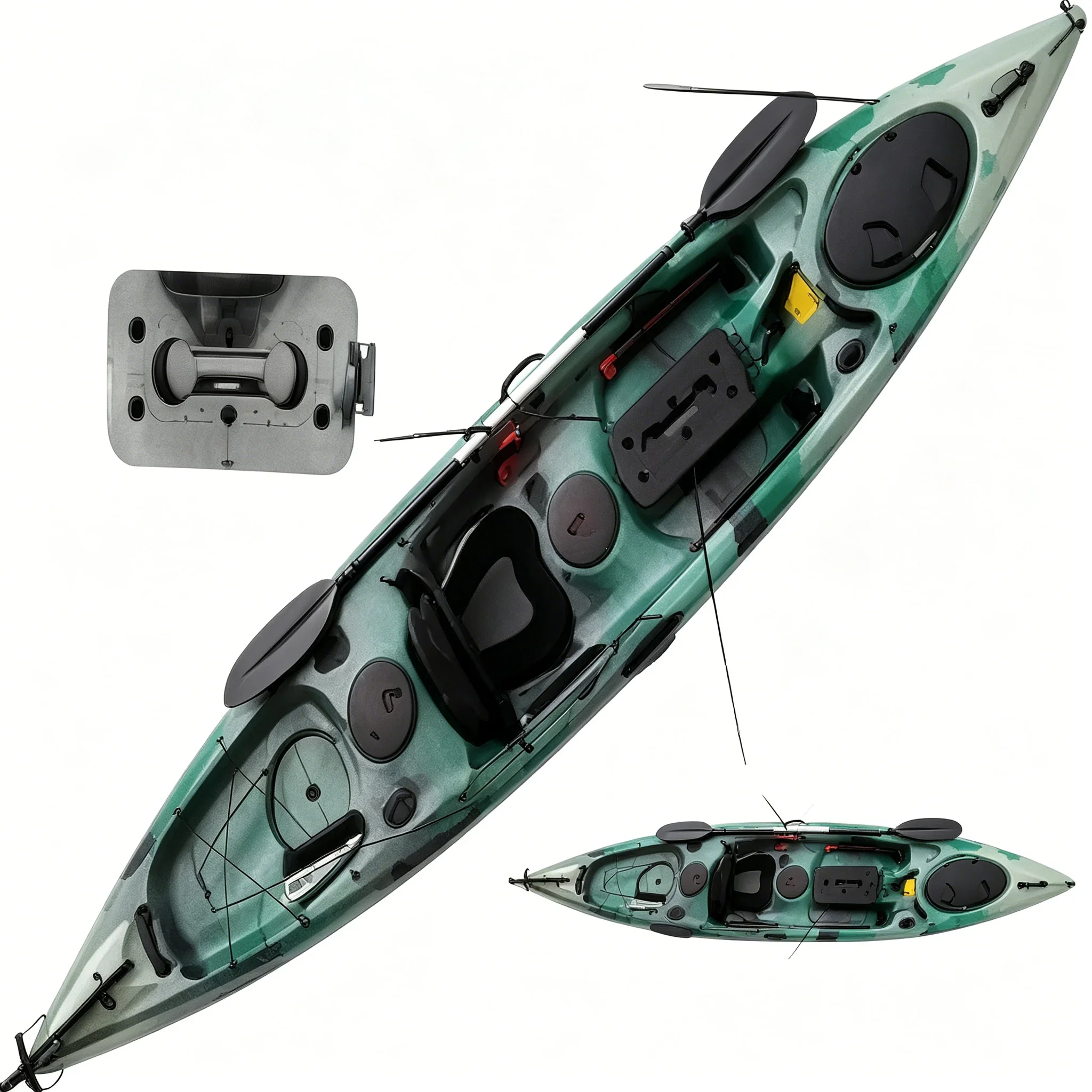 Kayak da pesca monoposto in po - Fishing Kayak Rod Holder recensione e prezzo